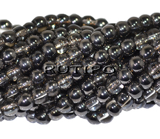 Бусины HalfPlated Black, 4мм, низка 70см (ок 230шт)