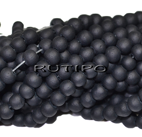 Намистина матова Black 4мм, шт