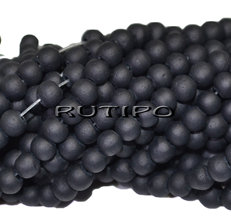 Бусина матовая Black 4мм, шт