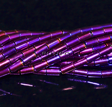 Beads Purple Plated, 5*3mm, 5*3mm, about 70pcs/Strand