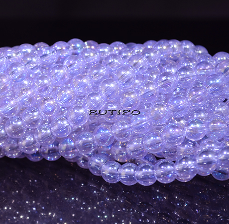 Бусины Rainbow Lilac, 6мм, низка 38см (ок. 70шт)