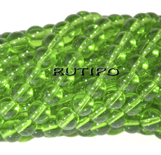 Glass bead Green, 6mm, pcs