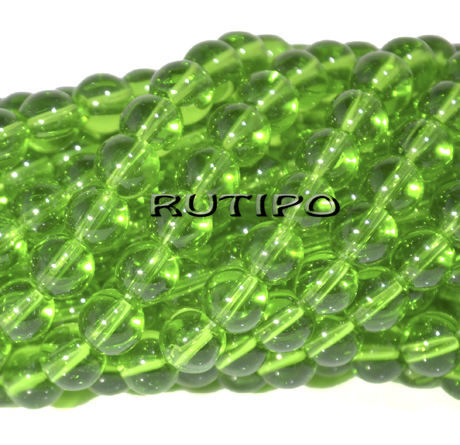 Бусина стеклянная Green, 6мм, шт 