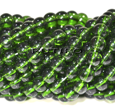 Бусина стеклянная Green, 6мм, шт