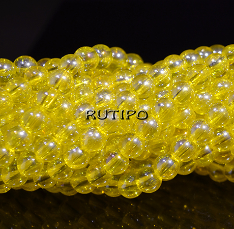 Бусины Rainbow Yellow, 6мм, низка 38см (ок. 71шт)