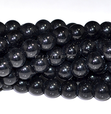 Beads Black, 6-7mm, 55pcs/strand