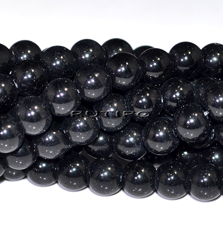 Beads Black, 6-7mm, 55pcs/strand