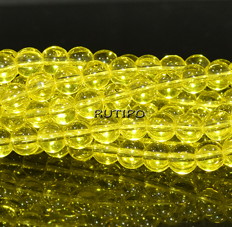 Бусины Yellow, 8мм, низка 37см (ок. 53шт)