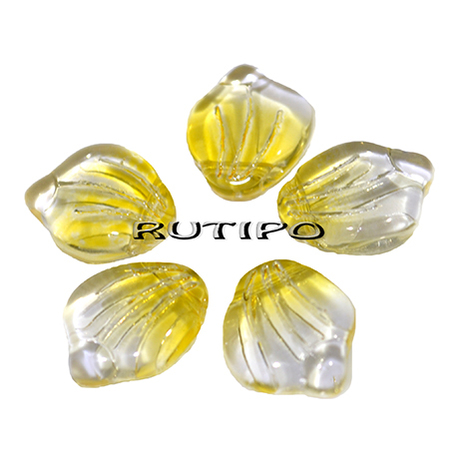 Подвеска "Лепесток" Yellow, 15*12мм, шт