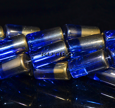 Бусины Blue, 20*10мм, низка 16см (8шт)