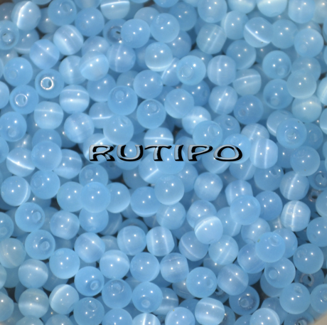 Бусина кошачий глаз LightSkyBlue, 3мм,шт