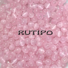 Намистина Котяче Око Pink, 4мм, шт