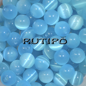 Намистина котяче око SkyBlue, 8мм, шт