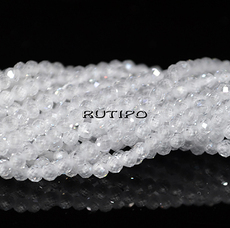 CZ beads, White 2mm, about 190pcs/strand