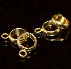 Держатель мед.сталь 18k Gold, 10*8*2.5мм, шт