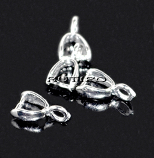 Pick Pinch Bail Silver color 10*6*3mm, pcs