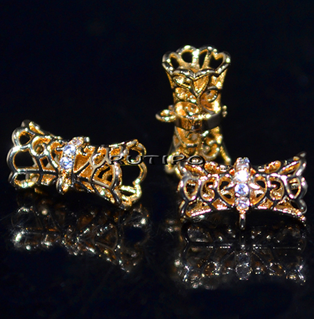 Тримач 18K Gold Plated CZ 10*6мм, шт