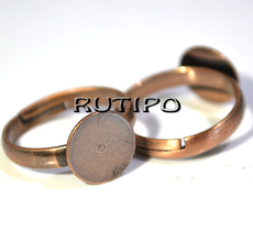 Copper ring, platform 14mm (size 17+), pcs