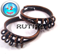 Copper ring (size 17+), 5pcs (+ 5pcs as a gift)