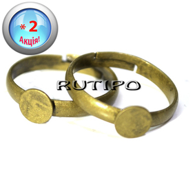 Кольцо Bronze, 6мм (р\к 17+), 5шт(+5шт в подарок)