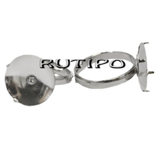Кольцо Platinum, площадка 14мм (р\к 18+),шт