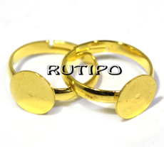 Ring Golden, platform 10mm (size 17+), pcs
