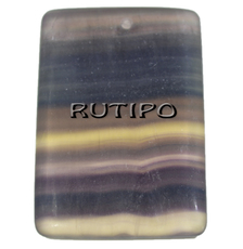 Pendant Fluorite polychrome 52 * 36mm, pcs