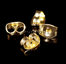 Заглушки мед.сталь, 18k Gold, 6*4.5мм, пара