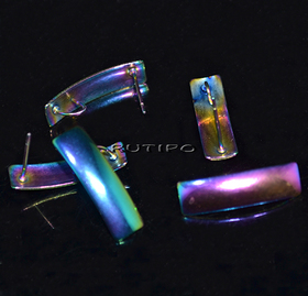 Studs Stainless Steel Rainbow 20*6*12mm, pair