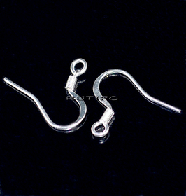 Earring Hooks Stainless Steel, Silver 18*16mm, pair