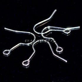 Ear hooks Silver color 20*20mm, pair