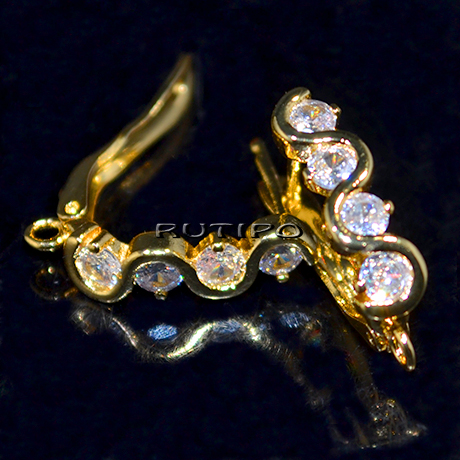 Швензы Golden CZ 21*5мм, пара