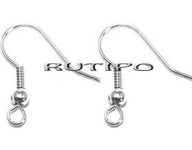 Earrings silver color 18mm, pair