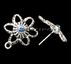 Decorative studs silver 21*16mm, pair