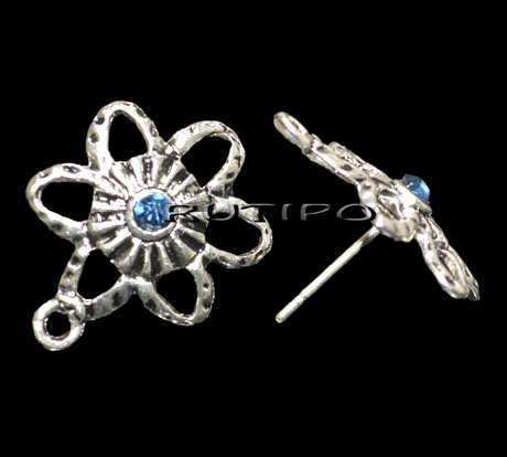 Пусеты Antique Silver 21*16мм, пара