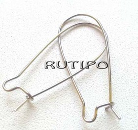 Ear hooks Drop silver, 28*12mm, pair