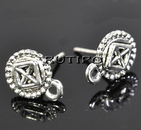 Пусети Antique Silver 12*9мм, пара