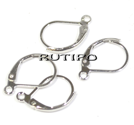 English earrings silver 15*10mm, pair