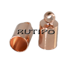 50шт, Концевики Rose gold 10*5мм (в\д 4.5мм)