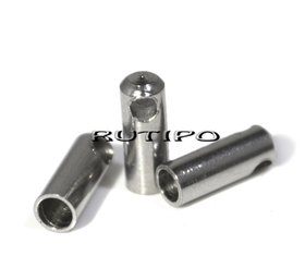 Cord End Stainless Steel, 7*3mm (size 2mm), pcs