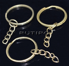 Ring with chain Antique Bronze 25mm, pcs