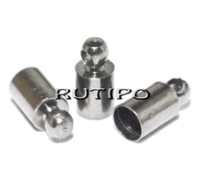 Cord End Platinum color, 9*4mm (size 3.5mm), 100pcs