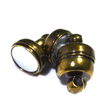 Magnetic clasp Bronze color 11*7mm, pcs