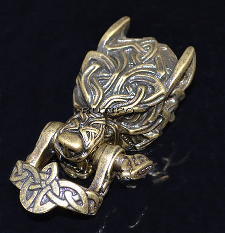 Застежка "Волк" Antique Bronze 47*22мм, шт