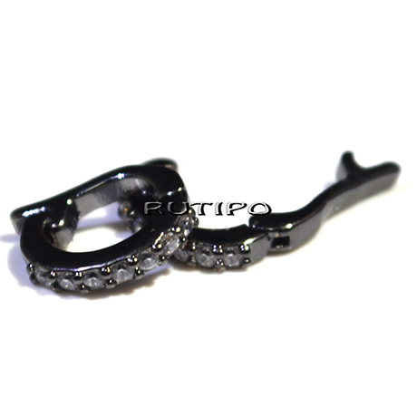 Застібка Black, CZ, 8.5*7мм, шт.