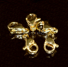 Карабин мед.сталь 24k Gold 10*6мм, шт