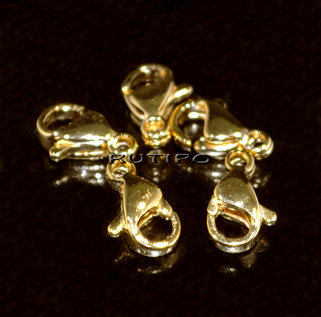 Карабин мед.сталь 24k Gold 10*6мм, шт