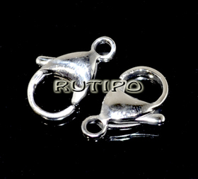 Карабин мед.сталь Silver Plated 12*7мм, шт
