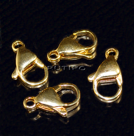 Карабин мед.сталь 24k Gold 15*9мм, шт