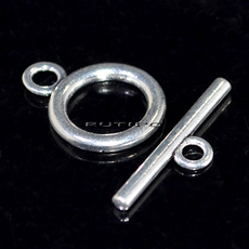 Тогл круглый Silver 23*19мм, шт